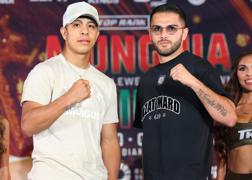 Jaime Munguia vs Erik Bazinyan pose2